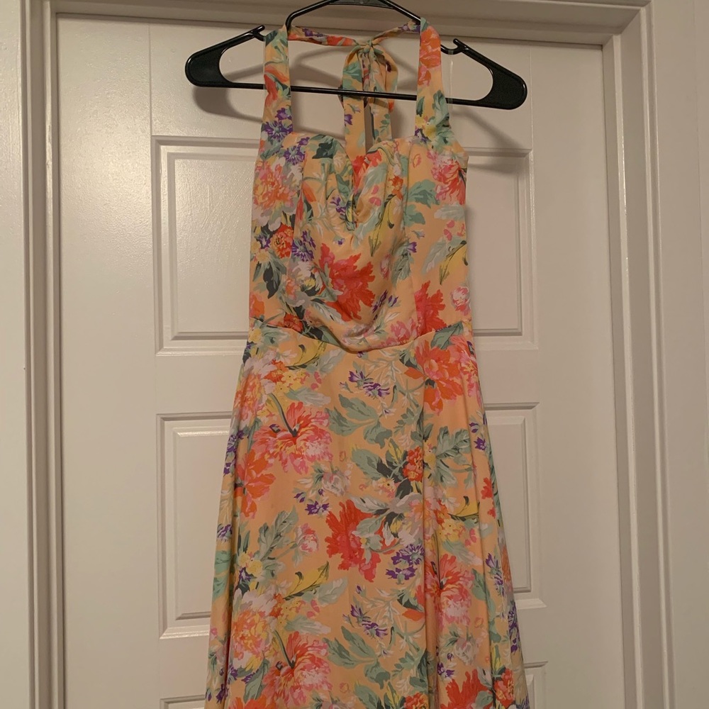 Charlotte Russe halter dress blush pink (M)